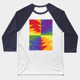 Rainbow Hearts LGBTQ Love All Around Baseball T-Shirt